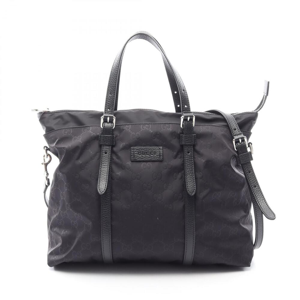 Gucci monogram 2way tote bag leather